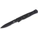 BENCHMADE Greg Thompson SOCP Folding Knife 4.47" Spear Point Combo Blade w/ Black CF-Elite Handles - Benchmade