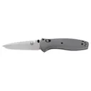 BENCHMADE Barrage AXIS Assisted Folding Knife 3.6" Plain Drop Point Blade w/ Grey G10 Handles - Benchmade