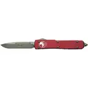 MICROTECH KNIVES UTX-85 OTF 3.125" S/E Stonewash Partially Serr Red - Microtech