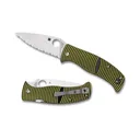 SPYDERCO Caribbean Leaf G-10 Ylw/Blk LC200N Serrated Edge - Spyderco