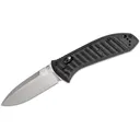 BENCHMADE Presidio II Folding Knife 3.72" Drop Point Blade w/ Milled Black CF-Elite Handles - Benchmade