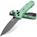 BENCHMADE Mini Bugout AXIS Folding Knife 2.82" Plain Blade - Sea Foam Grivory Handle - Benchmade