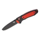 BENCHMADE Boost AXIS Assisted Rescue Folding Knife 3.43" Blunt Tip Blade w/ Red & Black Handles - Benchmade