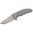 HOGUE X1 Microflip Folding Knife 2.75" Drop Point Blade w/ Matte Grey Aluminum Handles - Hogue