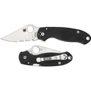 SPYDERCO Para 3 G-10 Black Partially Serrated Edge - Spyderco