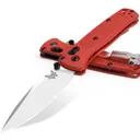 BENCHMADE Mini-Bugout AXIS Folding Knife 2.82" Plain Blade - Mesa Red Grivory Handle - Benchmade