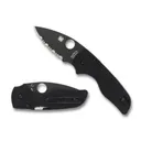 SPYDERCO Lil' Native Black Blade/Compression Lock G-10 Serr - Spyderco