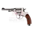 NAGANT Gletcher NGT CO2 Pellet Revolver, Silver - Nagant