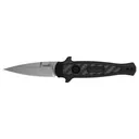 KERSHAW KNIVES Launch 12 Mini AUTO Folding Knife 2.5" Spear Point Blade w/ Black Aluminum Handles - Kershaw Knives