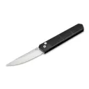BOKER Kwaiken Lucas Burnley 3.35" Plain Blade Knife - Black Grip - Boker
