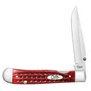 CASE KNIVES Pocket Worn Old Red Bone - Corn Cob Jig Trapperlck - Case Knives