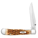 CASE KNIVES Amber Bone - Peach Seed Jig Kickstart Trapperlock - Case Knives
