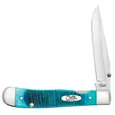 CASE KNIVES Caribbean Blue Bone - Sawcut Jig Kickstrt Trpprlck - Case Knives