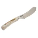 SILVER STAG KNIVES Bullnose Slab 3.5" D2 Plain Blade | Antler Handles - Silver Stag Knives
