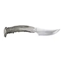 SILVER STAG Cascade Hunter 4" Fixed Blade w/ Elk Handle & Leather Sheath - Silver Stag Knives