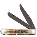 CASE KNIVES Vintage Bone Trapper 4.125" Pocket Knife (Clip & Spey Blade) | Jigged Bone - Case Knives