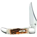 CASE KNIVES Kickstart Amber Bone Peach Seed Jig Mid-Folding - Case Knives