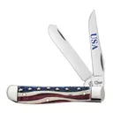 CASE KNIVES Star Spangled Natural Bone Mini Trapper (6207 SS) - Case Knives