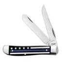 CASE KNIVES Stripes of Service-Ntrl Bone (Blue) Mini Trapper - Case Knives