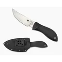 SPYDERCO Moran Ltwt Black w/Kraton Inlay Upswept Plain Edge - Spyderco