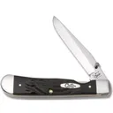 CASE KNIVES Jigged Rough Black Syn Trapperlock-6154Lc SS Clip - Case Knives