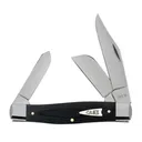 CASE KNIVES Smooth Black Micarta - Large Stockman - Case Knives