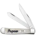 CASE KNIVES Trapper Gift Tin Embellished Natural Bone Papaw - Case Knives