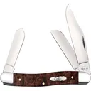 CASE KNIVES Brown Maple Burl Wood Stockman 7347 SS - Case Knives