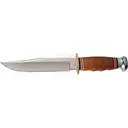 KA-BAR Bowie-Stacked Leather Handle Brown Leather Sheath - Ka-Bar
