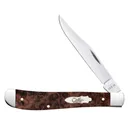 CASE KNIVES Smooth Brown Maple Burl Wood Slimline Trapper - Case Knives