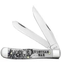 CASE KNIVES War Series-Smooth Ntrl Bone Trapper-Vietnam - Case Knives