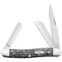 CASE KNIVES Worn Crandall Jig Gray Bone Medium Stockman 3.63" Closed (Clip, Sheepfoot, & Pen Blades) - Case