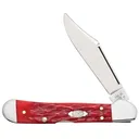 CASE KNIVES Dark Red Bone CV - Peach Seed Jig Mini CopperLock - Case Knives