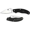 SPYDERCO UK Penknife Ltwt Blk Slip Joint/Leaf Shape Plain - Spyderco