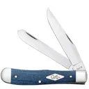 CASE KNIVES Trapper - Smooth Blue Denim Canvas Laminate - Case Knives