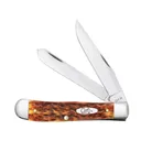 CASE KNIVES Trapper - Peach Seed Jig Harvest Orange Bone - Case Knives