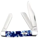 CASE KNIVES Mini Trapper Clip Point/Spey Blue Crackle Kirinite - Case