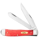 CASE KNIVES Dark Red Bone Smooth Trapper Clip Point/Spey Plain - Case