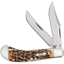 CASE KNIVES Burnt Amber Bone Peach Seed Jig Saddlehorn - Case Knives