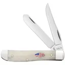 CASE KNIVES Mini Trapper 2.7"/2.75" ClipPoint/Spey Plain Bone - Case