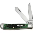 CASE KNIVES Pocket Worn Bermuda Green Bone Peach Seed Jig - Case Knives