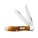 CASE KNIVES Mini Trapper - Peach Seed Jig Harvest Orange Bone - Case Knives