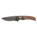 BROWNING Hunter Large 3.63" Drop Point Stonewash/Brn Jigged - Browning