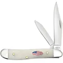 CASE KNIVES Peanut EDC 2.1"/1.53" Clip Point/Pen Natural Bone - Case
