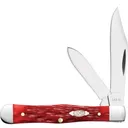 CASE KNIVES Dark Red Bone Peach Seed Center Jack 6225 1/2 - Case Knives