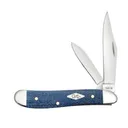 CASE KNIVES Peanut - Smooth Blue Denim Canvas Laminate - Case Knives