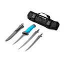 TRUE UTILITY Swift Edge Fish Fillet Knife Kit (3 Blades w/ TPR Handle, Sheath, & Storage Wrap) - True Utility