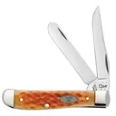CASE KNIVES Pocket Worn Whiskey Bone CV Std Jig Mini Trapper - Case Knives