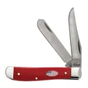 CASE KNIVES American Workman-Red Syn Mini Trapper (4207 SS) - Case Knives
