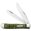 CASE KNIVES Green Curly Maple Trapper (7254 SS) - Case Knives